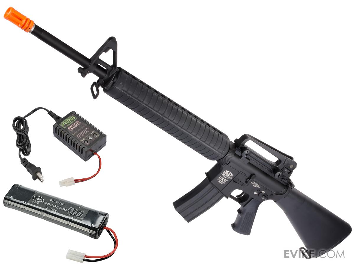 G&P M16A3 Airsoft AEG Rifle (Color: Black / Add Battery + Charger)