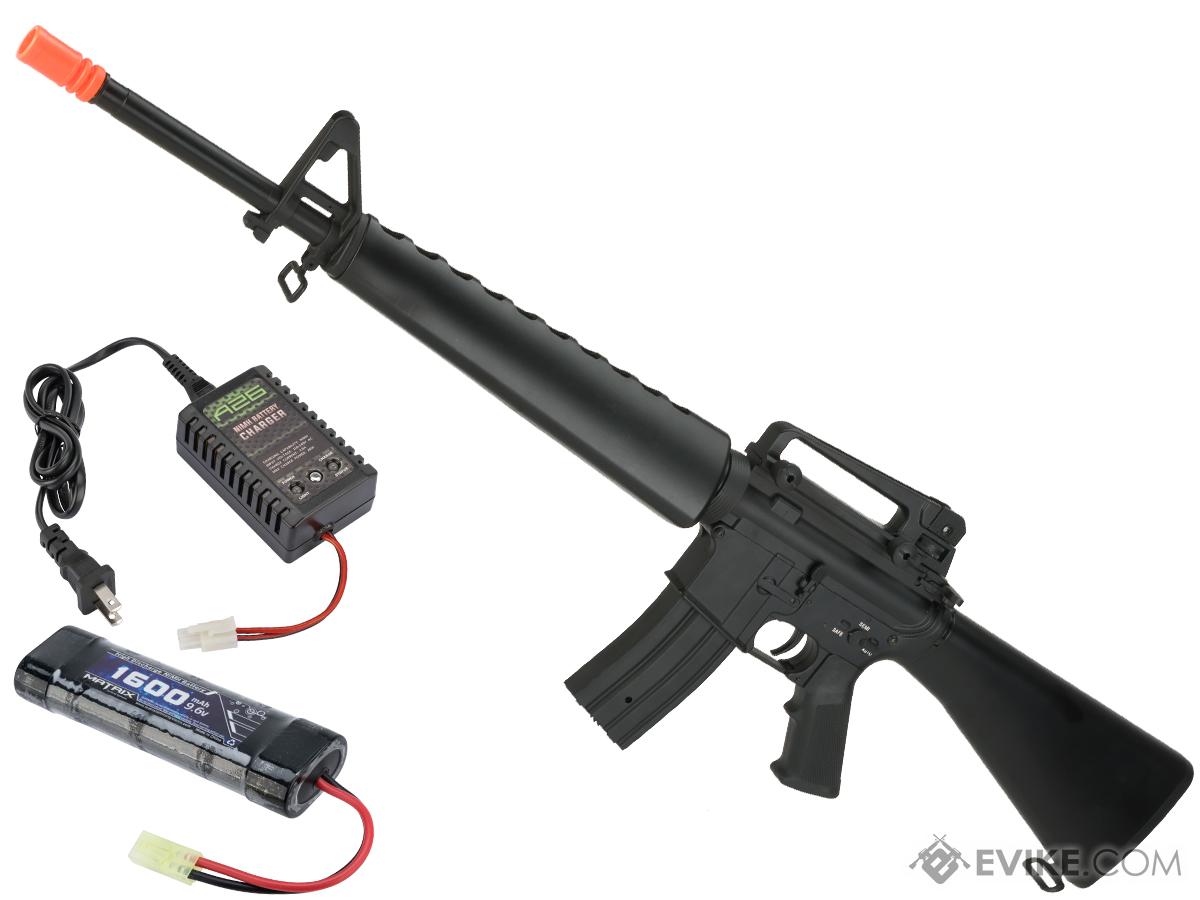 CYMA Sport Full Metal M16 A1 Vietnam Airsoft AEG Rifle (Package: Add 9.6v  NiMH Battery + Charger), Airsoft Guns, Airsoft Electric Rifles -   Airsoft Superstore