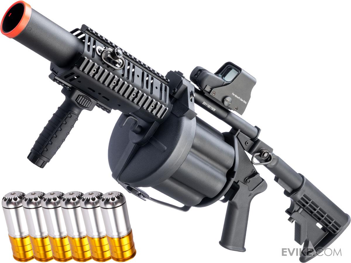 ICS MGL Full Size Airsoft Revolver Grenade Launcher (Color Black Gen.2