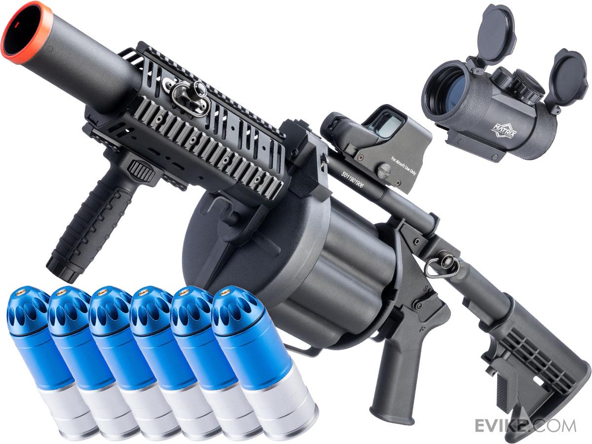 ICS MGL Full Size Airsoft Revolver Grenade Launcher (Color Black Gen.2