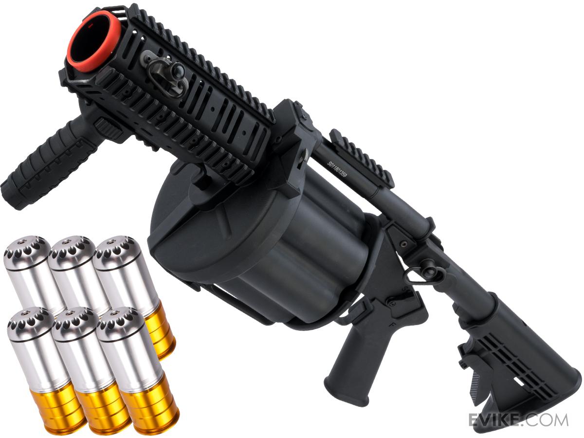 ICS MGL Full Size Airsoft Revolver Grenade Launcher (Color Black Gen.2