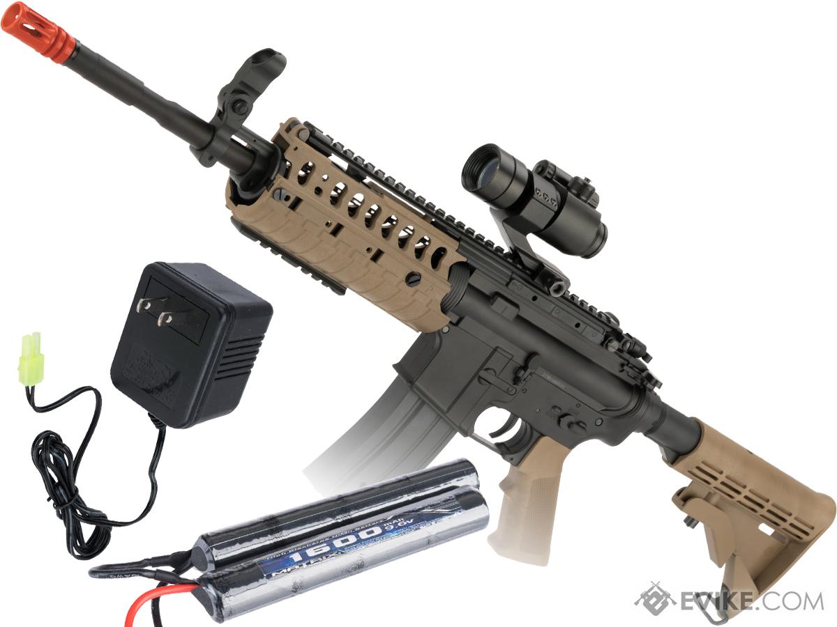 Golden Eagle M4 Tactical-System V.II Full Size Airsoft AEG Rifle (Color: Tan - Basic Battery Package)