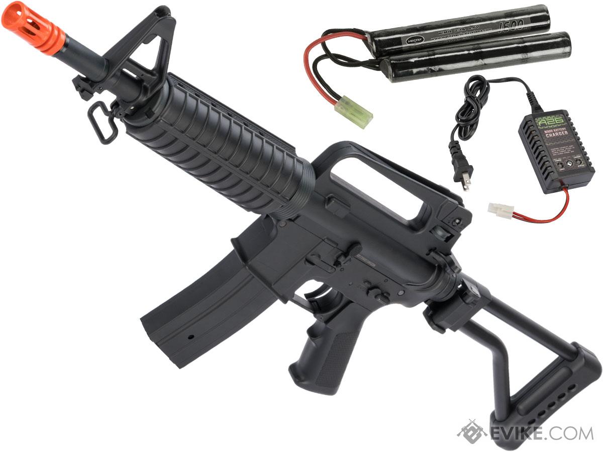 Golden Eagle M4 Commando Airsoft AEG Rifle w/ Skeleton Side Folding Stock (Package: 9.6v Battery Package)