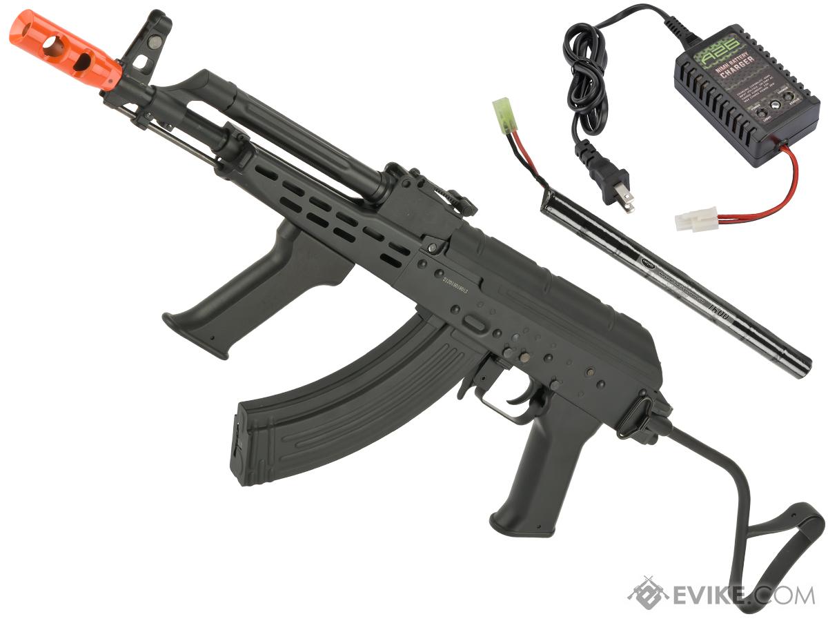 JG Full Metal AK AMD-65 Airsoft AEG Rifle w/ Lipo Ready Gearbox (Package: Black - 9.6v Battery Package)