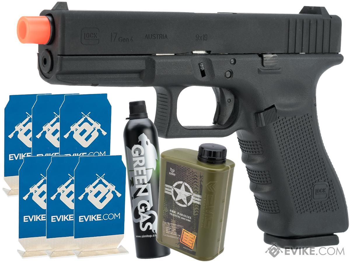 Evike.com Stay at Home Weapon Training / Target Shooting Airsoft Pack (Model: GLOCK 17 Gen.4 GBB Airsoft Pistol)