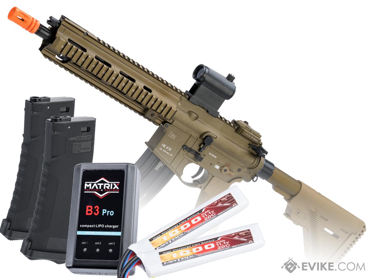 Umarex Licensed H&K 416 A5 AEG w/ Avalon Gearbox by VFC (Model: Tan / Go Airsoft Package)
