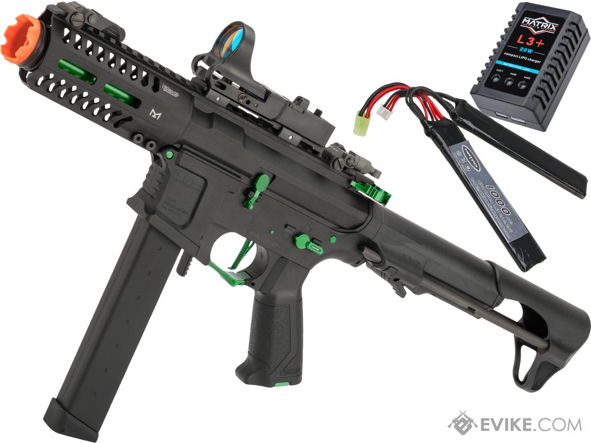 G&G CM16 ARP9 CQB Carbine Airsoft AEG (Package: Black - Jade / Gun + LiPo Battery and Charger)