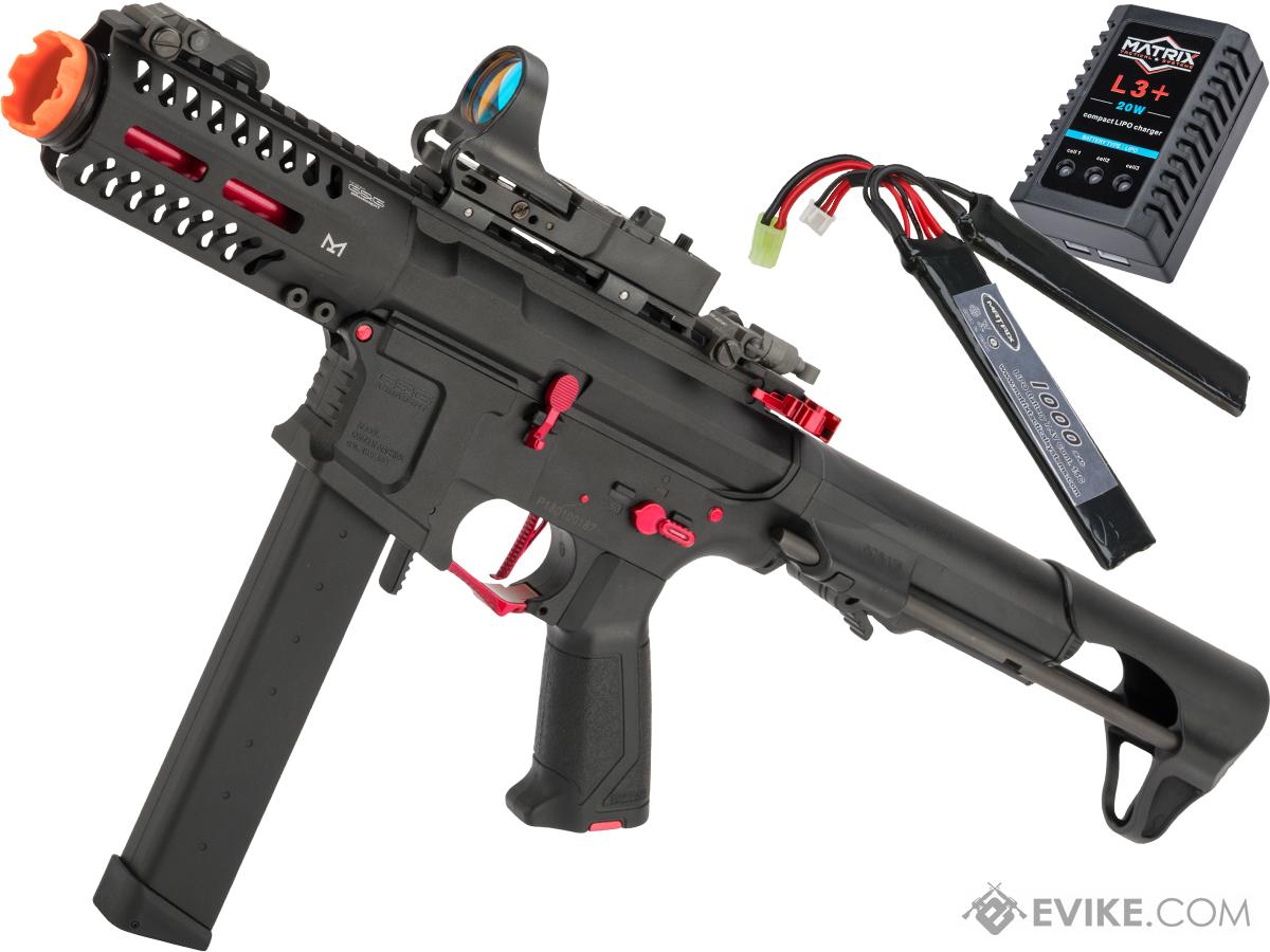 G&G CM16 ARP9 CQB Carbine Airsoft AEG (Model: Black - Fire / Add LiPo Battery and Charger)