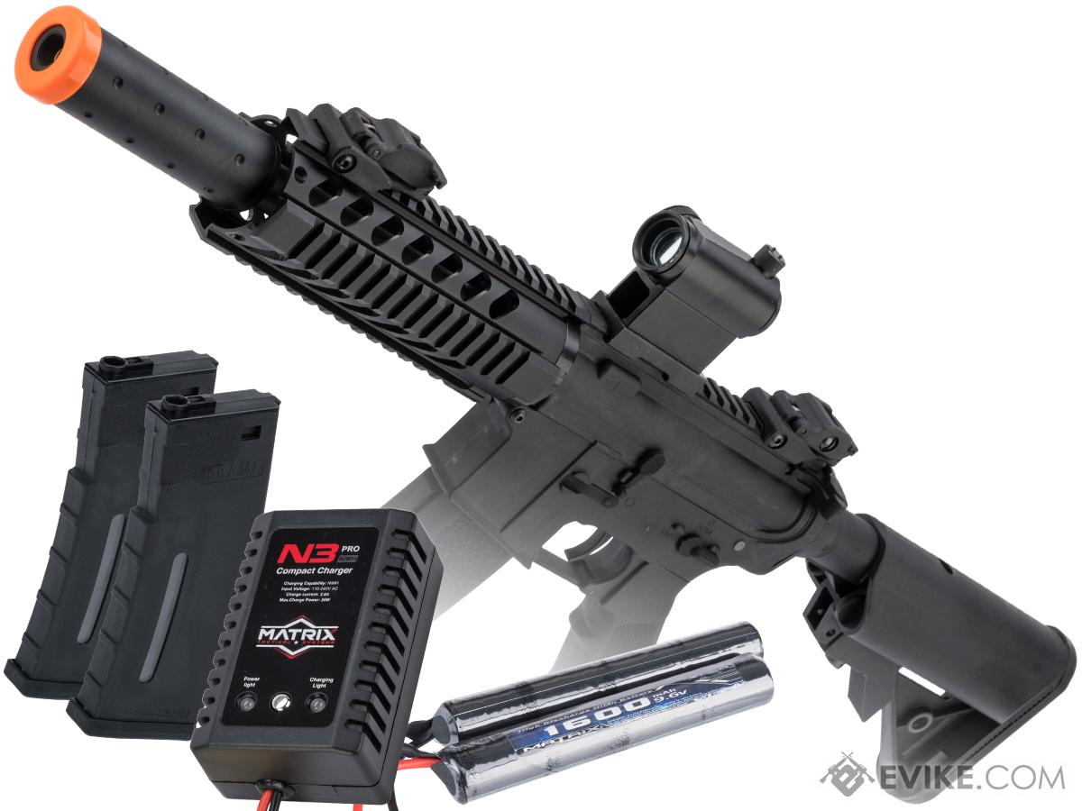 Specna Arms / Rock River Arms Licensed CORE Series M4 AEG (Model: M4 CQB Suppressed / Black / Go Airsoft Package)