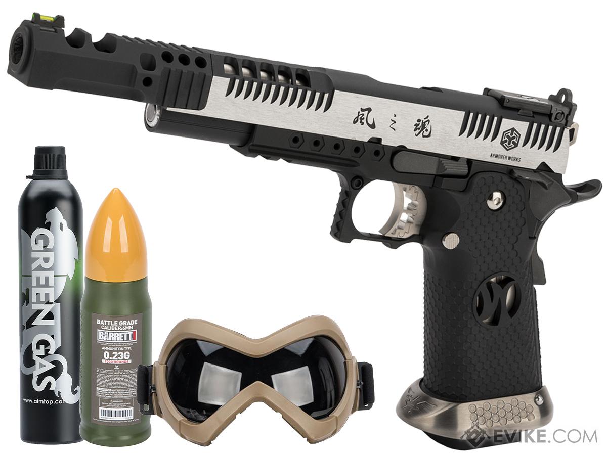 AW Custom HX24 Wind Velocity IPSC Gas Blowback Airsoft Pistol (Color: Two-Tone / Starter's Package)