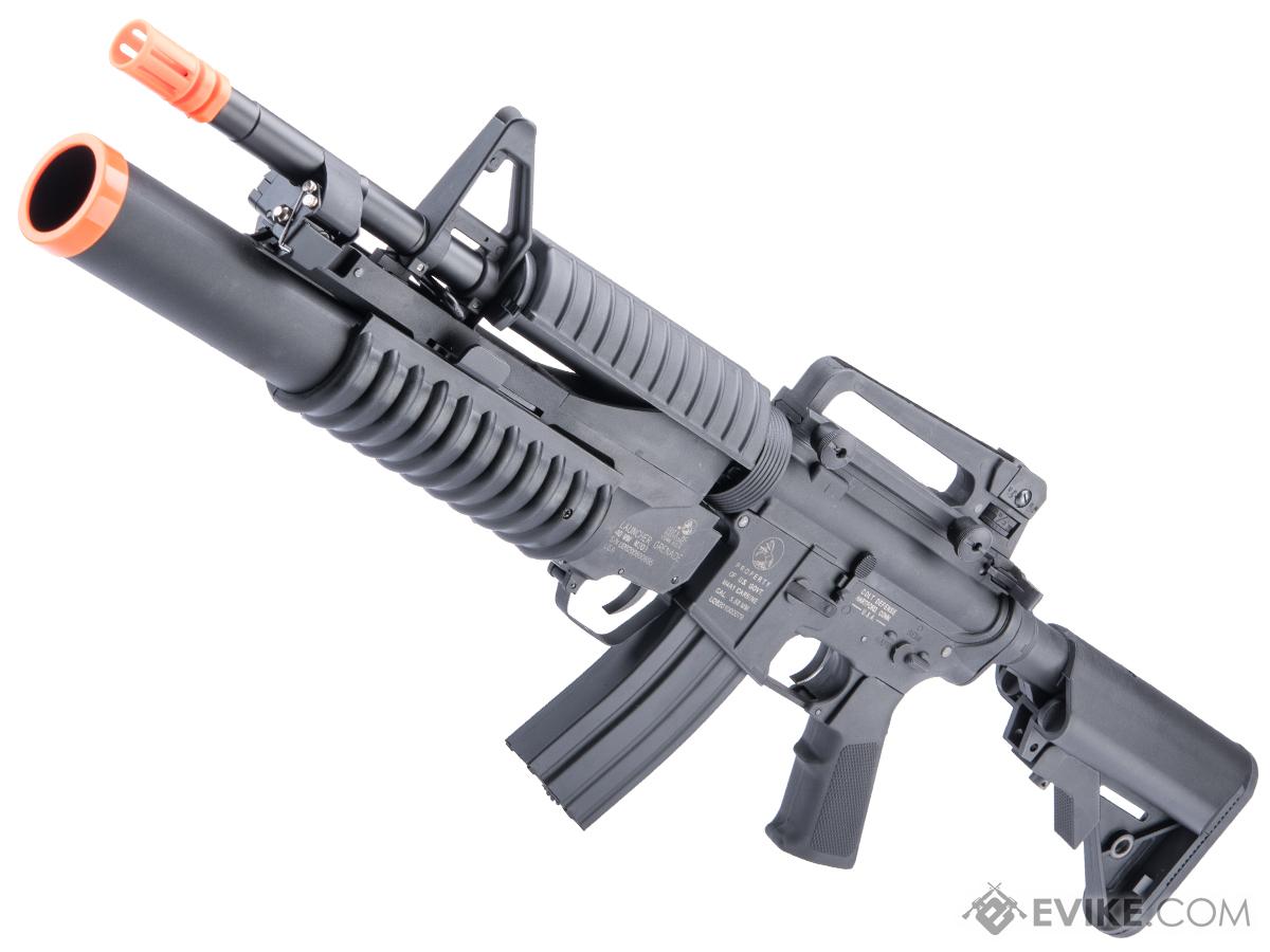 Cybergun Licensed Colt Sportsline M4 AEG Rifle w/ G3 Micro-Switch Gearbox (Model: M4A1 w/ Crane Stock / Black / M203 Package)