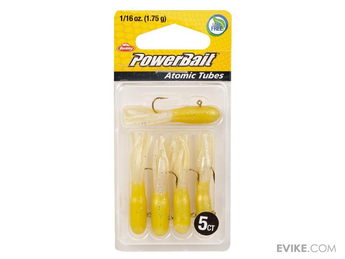 Berkley PowerBait Pre-Rigged Atomic Tubes (Color: Yellow Pearl Silver Fleck  / 1/16 oz), MORE, Fishing, Jigs & Lures -  Airsoft Superstore