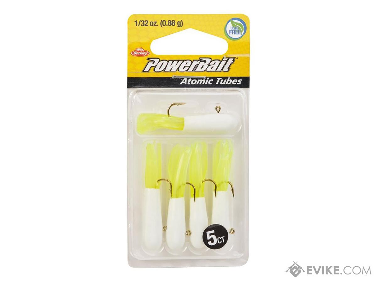 Berkley PowerBait Pre-Rigged Atomic Tubes (Color: White Chartreuse