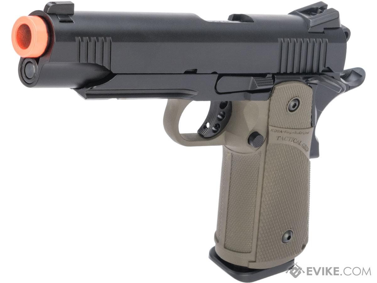 KJW 1911 Tactical HI-CAPA Gas / CO2 Gas Blowback Airsoft Pistol (Package: OD Green / Add CO2 Magazine)