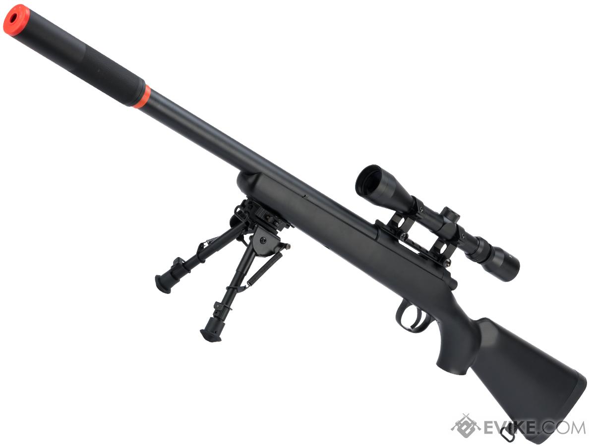 WELL VSR-10 G-SPEC Bolt Action Airsoft Sniper Rifle with Mock Suppressor (Package: Rifle / Add 3-9x40 Scope)