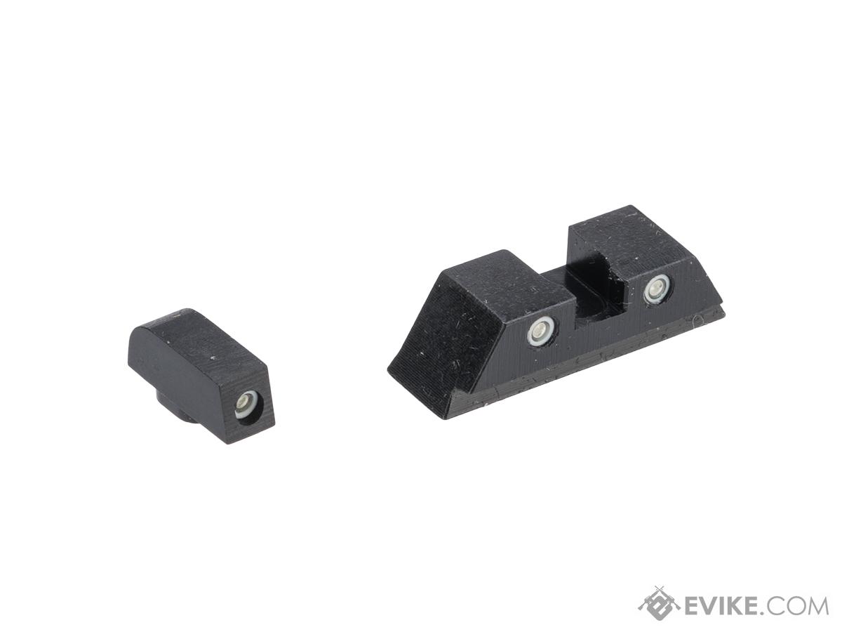 Pro-Arms Steel Sight Set w/ Tritium for GLOCK Series Airsoft Training Pistols (Model: GLOCK 17 Gen.3 / GLOCK 17 Gen.4)