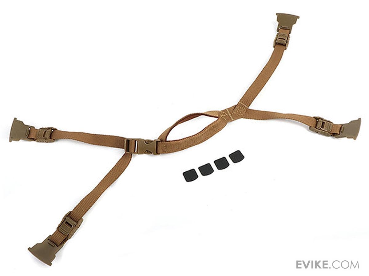 PTS Replacement Retention System for MTEK FLUX Replica Tactical Helmets (Color: Flat Dark Earth)