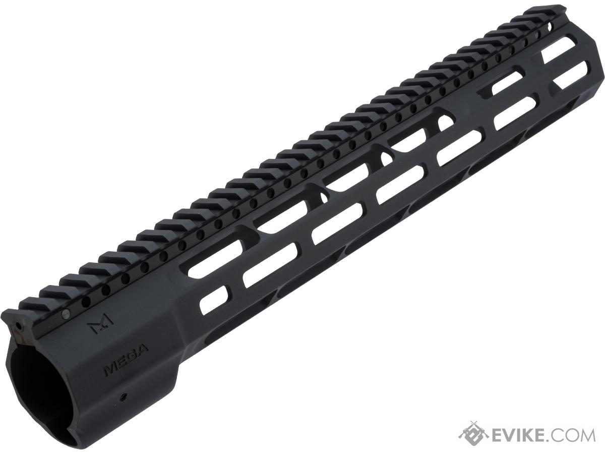 PTS Mega Arms Licensed Wedge Lock M-LOK Handguard for M4 Series Airsoft Rifles (Model: Black / 12)