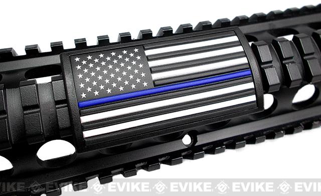 Custom Gun Rails Large PVC Rail Cover (Type: U.S. Flag Blue Line / Stars Left / 20mm Picatinny Rail Version)