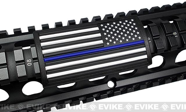 Custom Gun Rails Large PVC Rail Cover (Type: U.S. Flag Blue Line / Stars Right / 20mm Picatinny Rail Version)