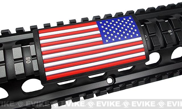 Custom Gun Rails Large PVC Rail Cover (Type: U.S. Flag Full Color / Stars Right / 20mm Picatinny Rail Version)