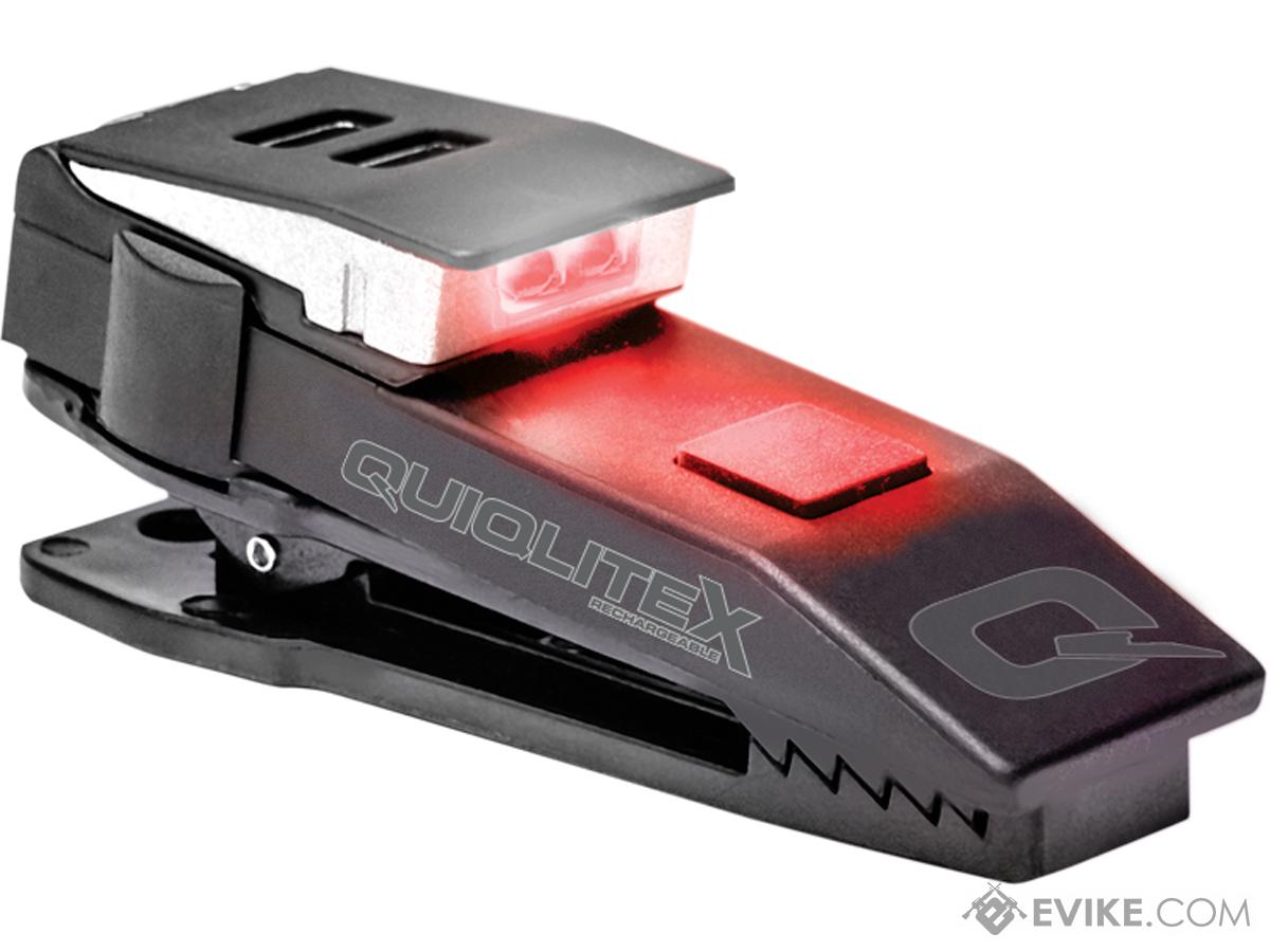 QuiqLiteX USB Rechargeable Uniform Mount LED Light (Color: White / Red)
