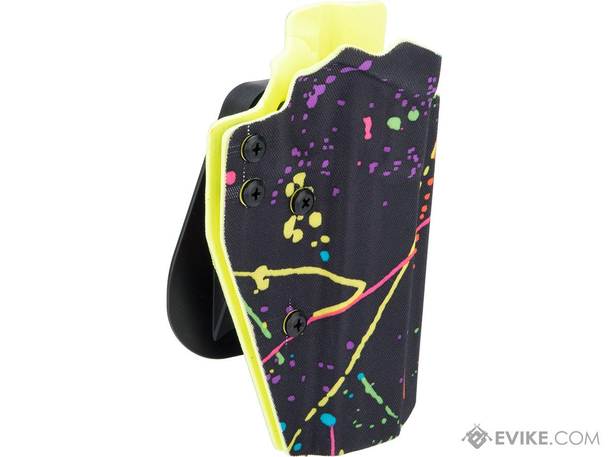 QVO Tactical Secondary OWB Kydex Holster for EMG STI / TTI JW3 2011 Combat Master Series (Color: Limited Edition Splatter)