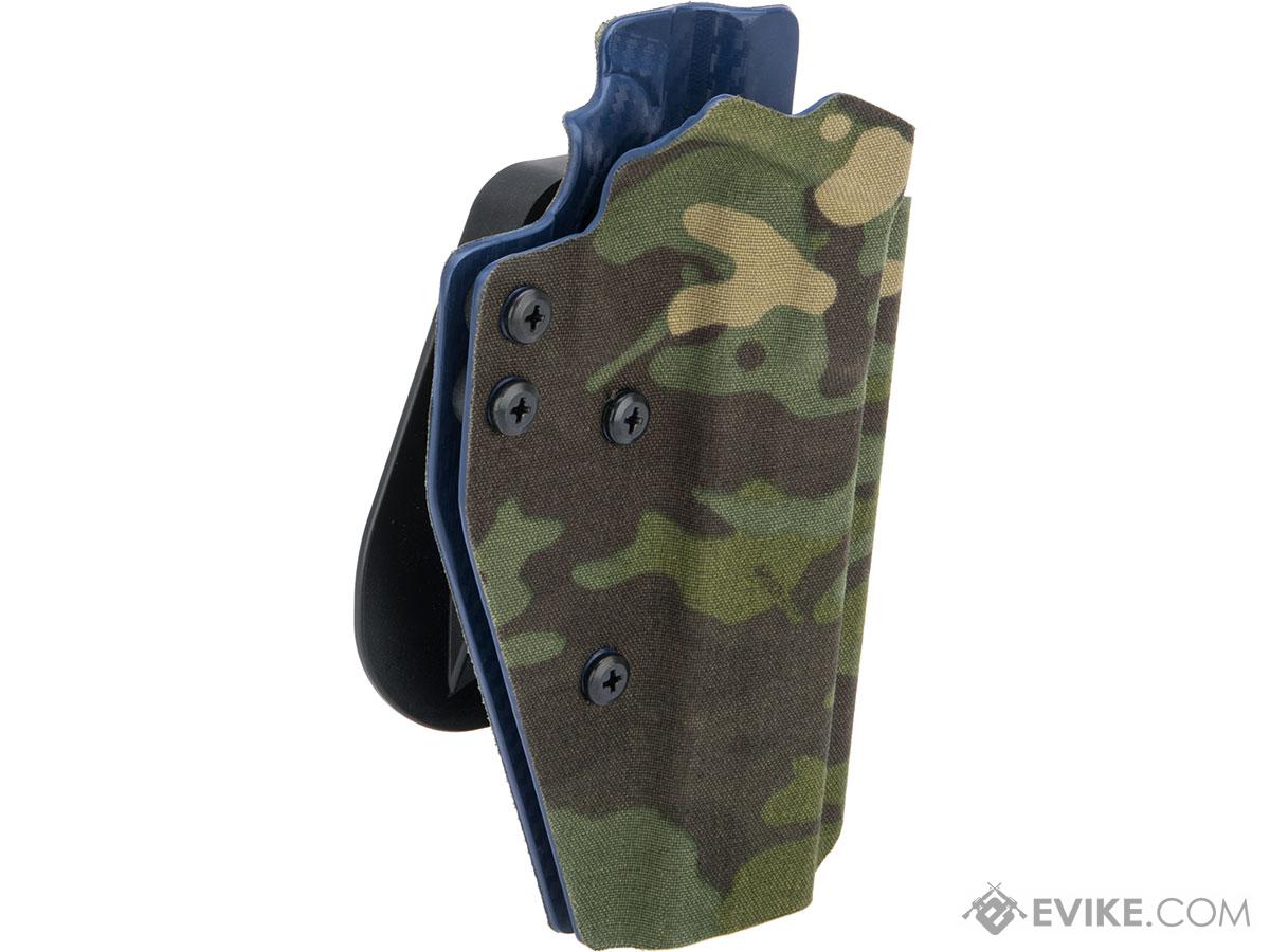 QVO Tactical Secondary OWB Kydex Holster for EMG STI / TTI JW3 2011 Combat Master Series (Color: Multicam Tropic)