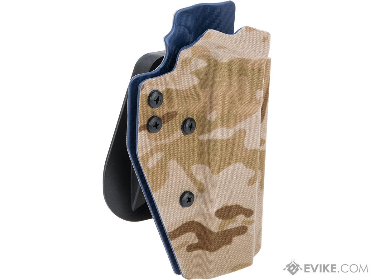 QVO Tactical Secondary OWB Kydex Holster for EMG STI / TTI JW3 2011 Combat Master Series (Color: Multicam Arid)