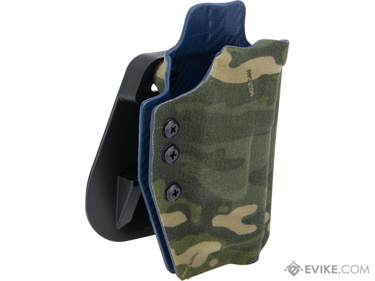 QVO Tactical Secondary OWB Kydex Holster for EMG Hudson H9 Series (Color: Multicam Tropic)