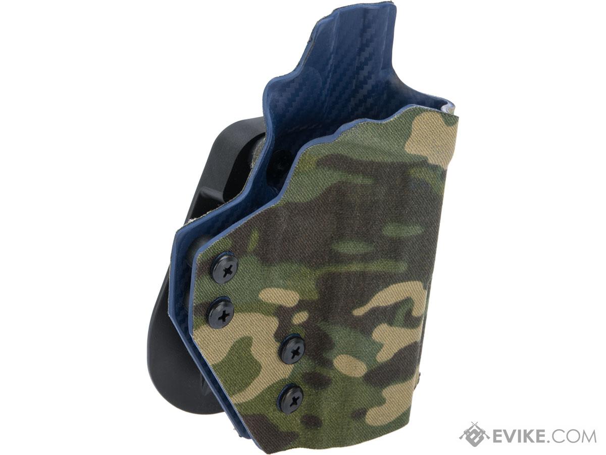 QVO Tactical Secondary OWB Kydex Holster for EMG Archon Type B Series (Color: Multicam Tropic)