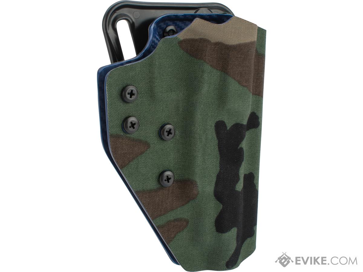 QVO Tactical Secondary OWB Kydex Holster for EMG 2011 / Hi-CAPA Series (Color: Woodland)