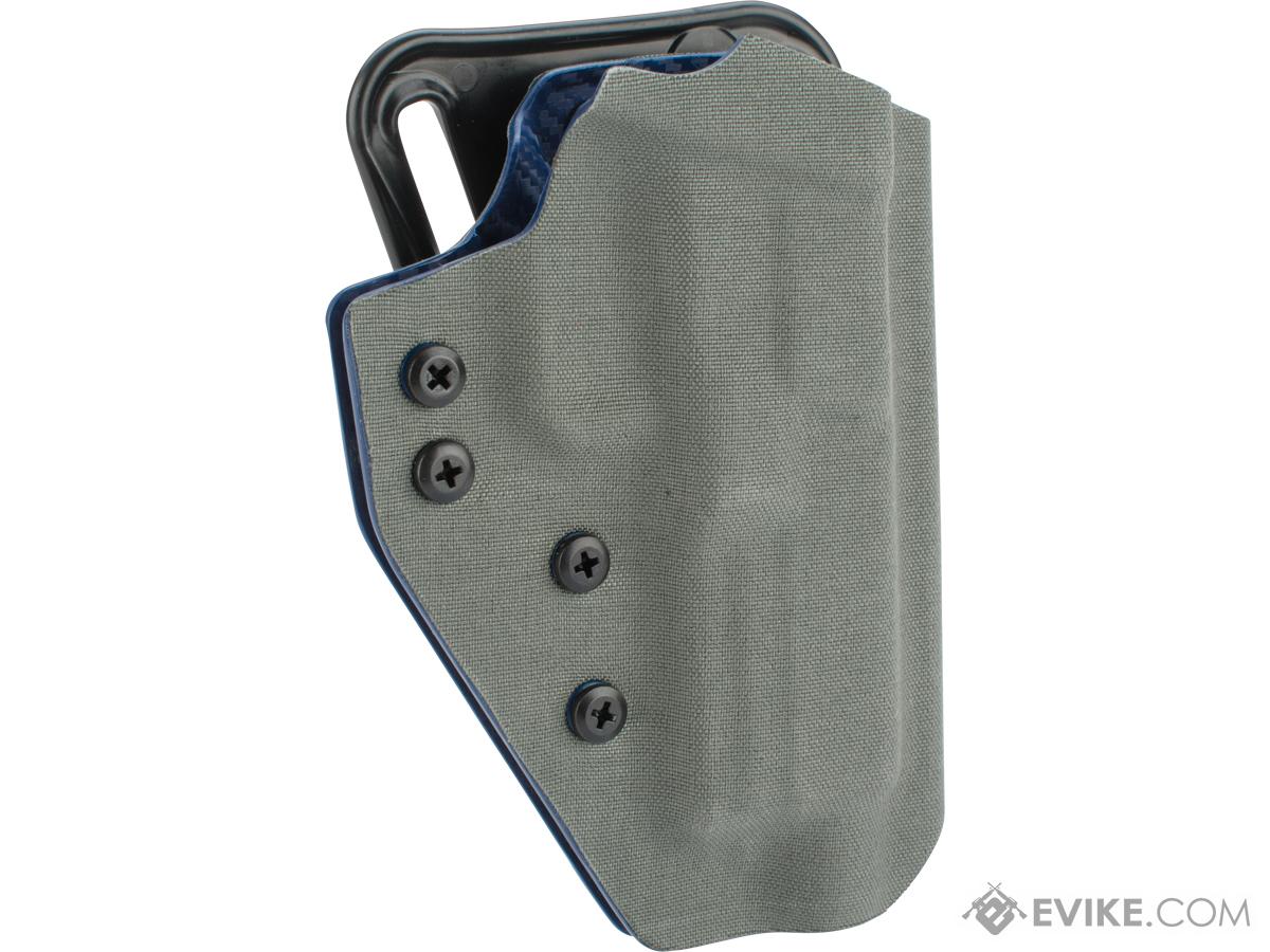QVO Tactical Secondary OWB Kydex Holster for EMG SAI BLU Series (Color: Gray)