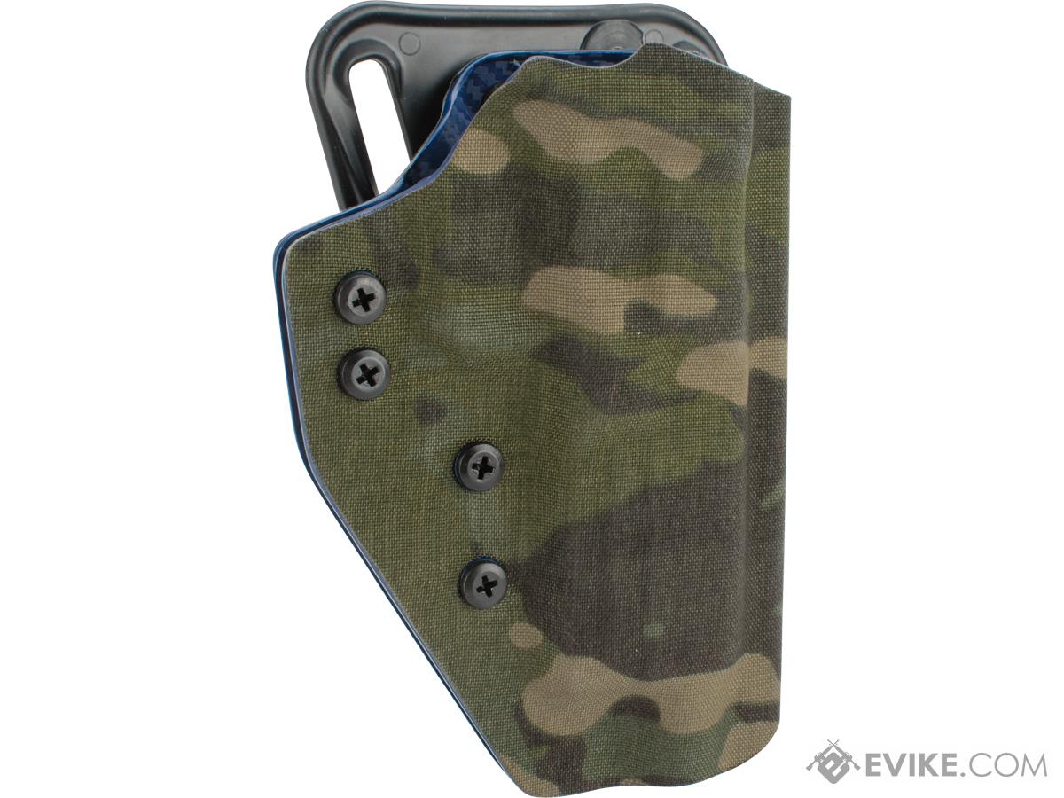 QVO Tactical Secondary OWB Kydex Holster for EMG SAI BLU Series (Color: Multicam Tropic)