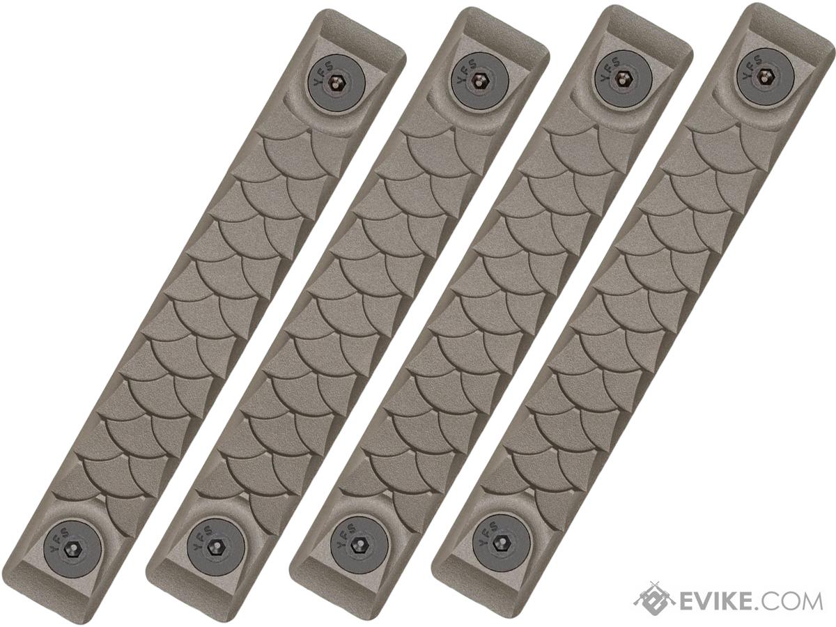 RailScales HTP Dragon Scales for KeyMod and M-LOK Handguards (Model: OD Green / M-LOK / 4 Pack / 2.5 Slot)