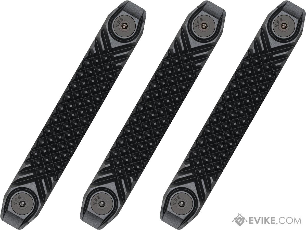 RailScales HTP Matrix Scales for KeyMod and M-LOK Handguards (Model: Black / M-LOK / 3 Pack / 2.5 Slot)