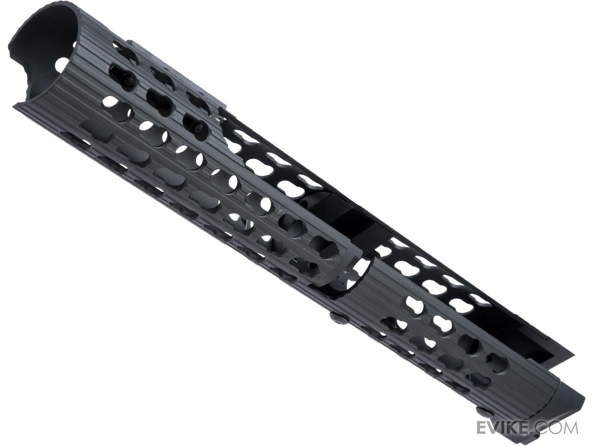 Raptor TWI Tubular Keymod Handguard for AK Airsoft AEG Rifles (Model: Black / VS-24 / Rifle Length)