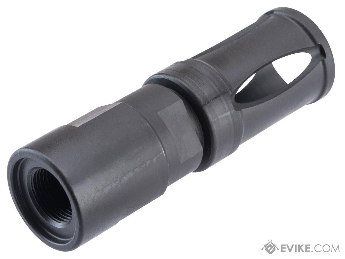 HIDE Lambda Defence Steel MK48 14mm Negative Flash Hider, Accessories