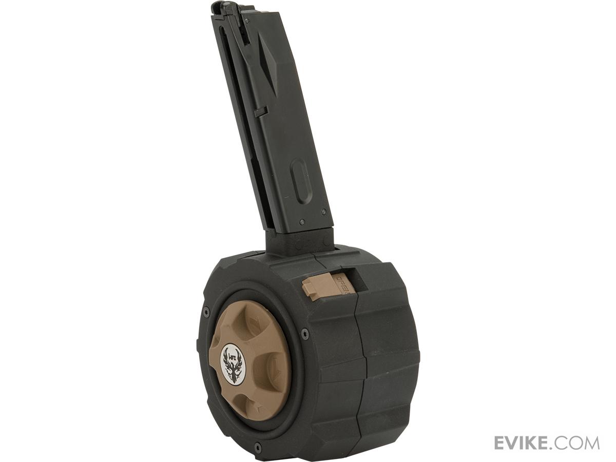 HFC HD Drum Magazine for Gas Blowback Airsoft Pistols (Model WETech