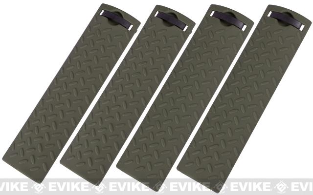 Energy Diamond Plate Rail Covers - Set of 4 (Color: OD Green)