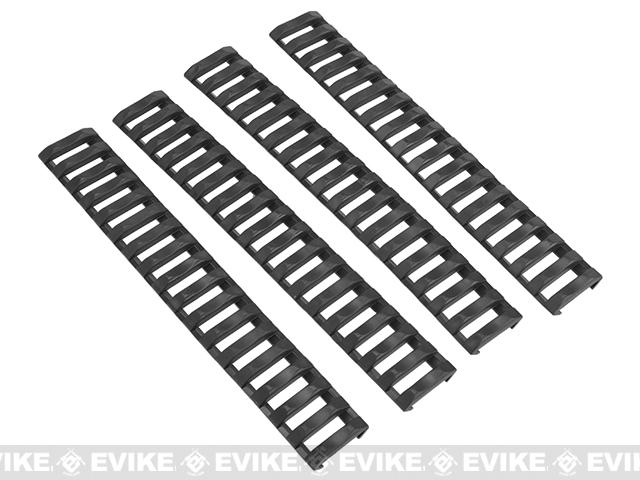 G&P Slim Rubber Hand Guard Ladder Rail Cover  - Set of 4 (Color: Black)