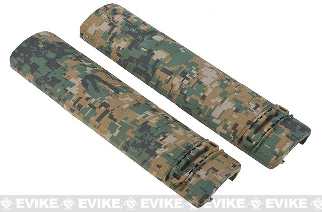 DYTAC 6 Camo Polymer Airsoft Rail Covers - Set of 2 (Color: Digital Woodland)