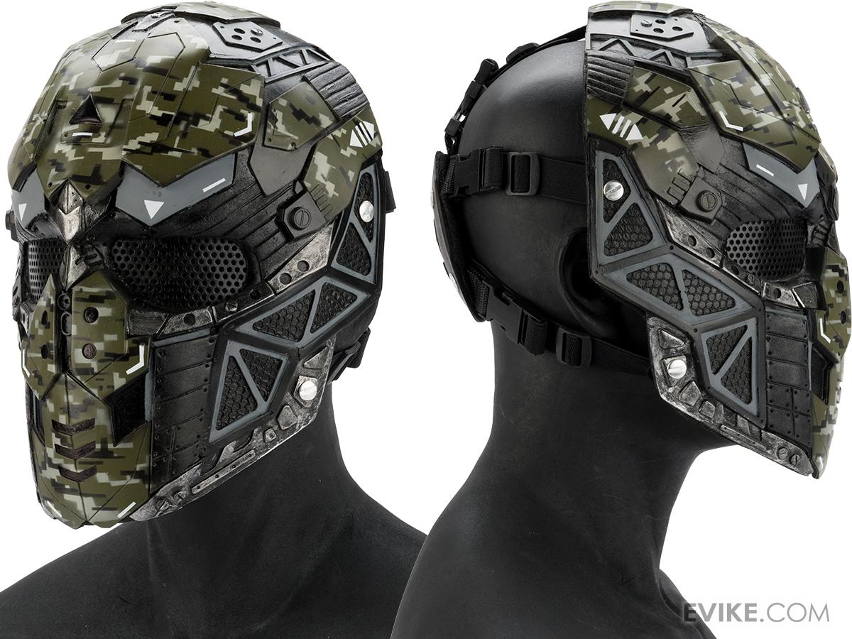 Evike R Custom Fiberglass Raptor Full Face Mask Color OD Camo 