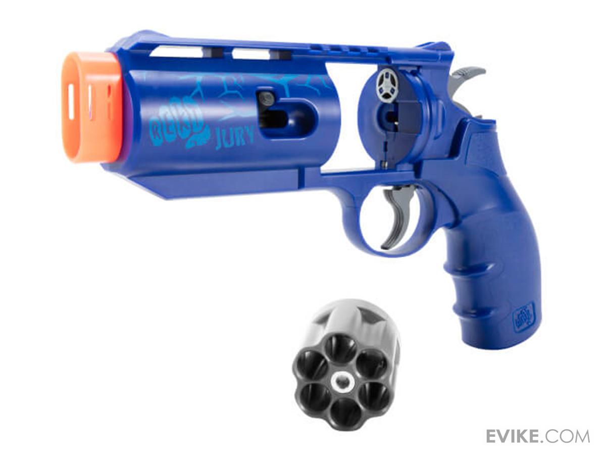 Umarex REKT Jury CO2 Powered Foam Dart Revolver (Color Blue), MORE