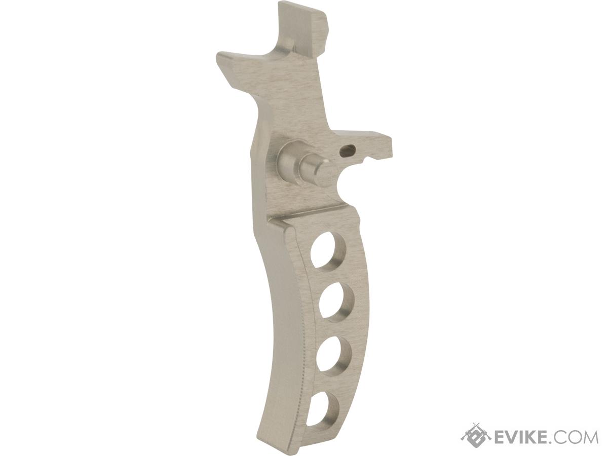 Retro Arms CNC Machined Aluminum Trigger for M4 / M16 Series AEG Rifles (Color: Silver / Style D)