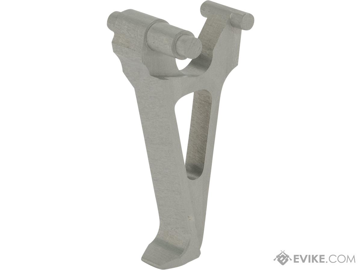 Retro Arms CNC Machined Aluminum Trigger for AK Series AEG Rifles (Color: Silver / Style A)