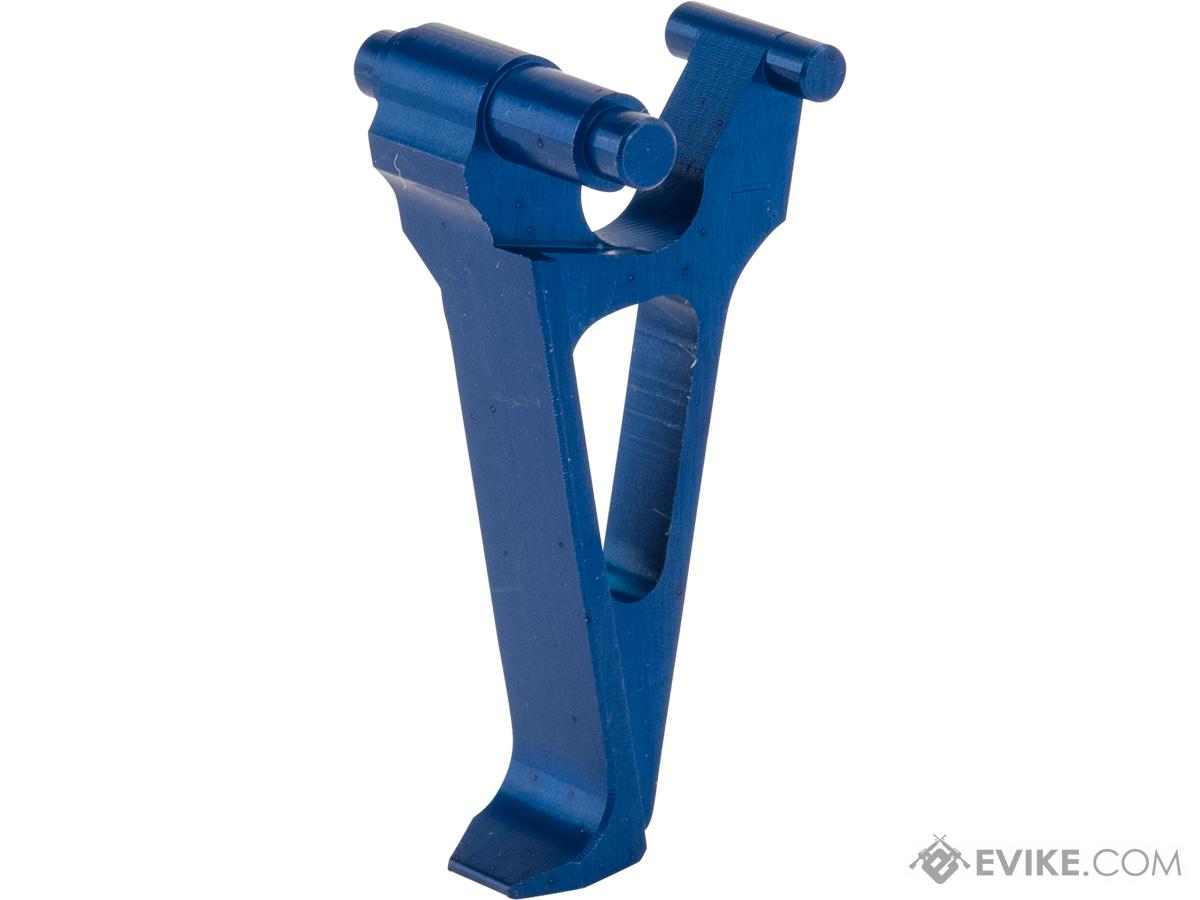 Retro Arms CNC Machined Aluminum Trigger for AK Series AEG Rifles (Color: Blue / Style A)