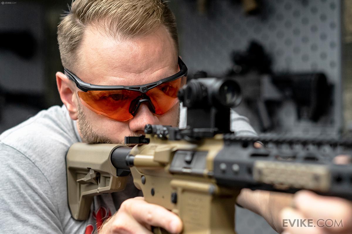 Revision Stingerhawk Deluxe Shooter's Ballistic Eyewear Kit (Color Black Frame / Clear, Smoke