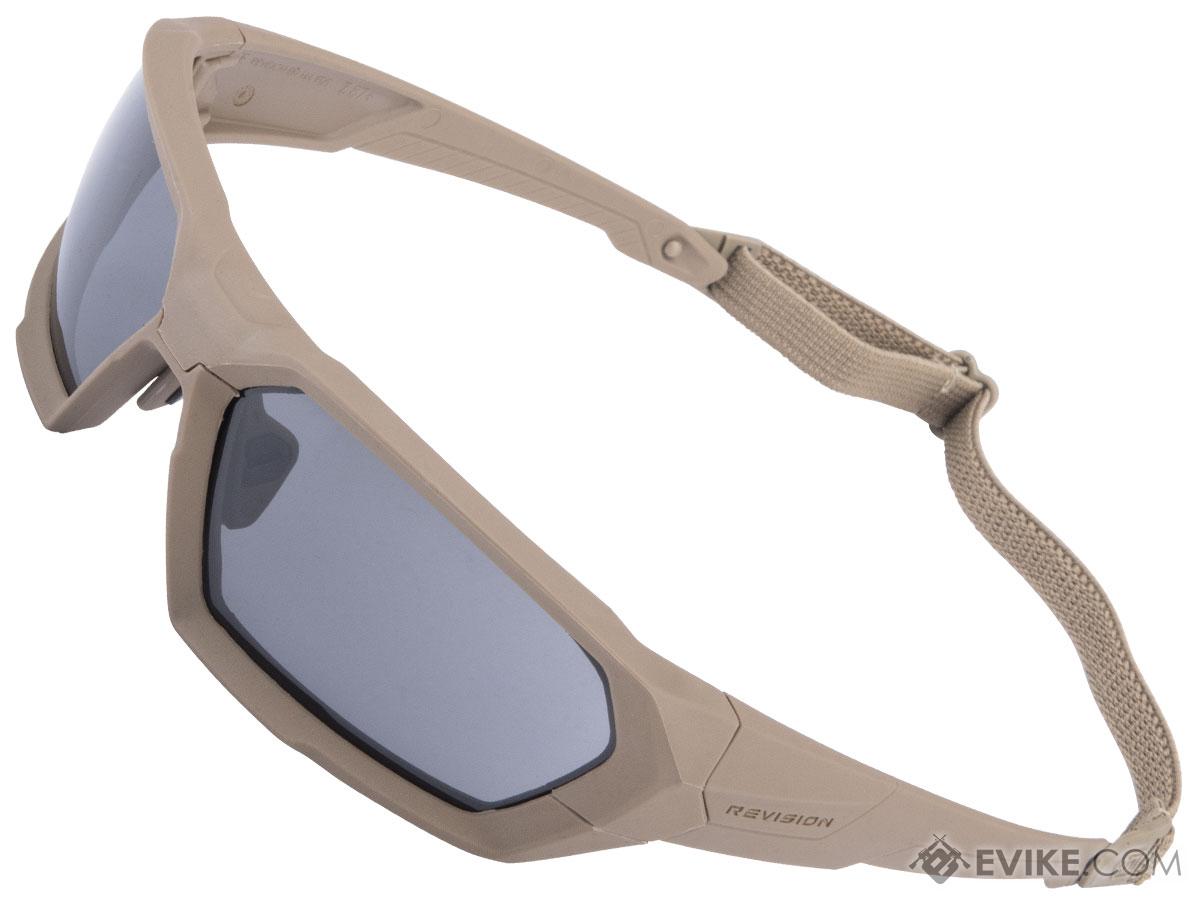 Revision ShadowStrike Ballistic Sunglasses Deluxe Kit (Color: Tan 499 Frame / Yellow, Clear & Smoke Lens)