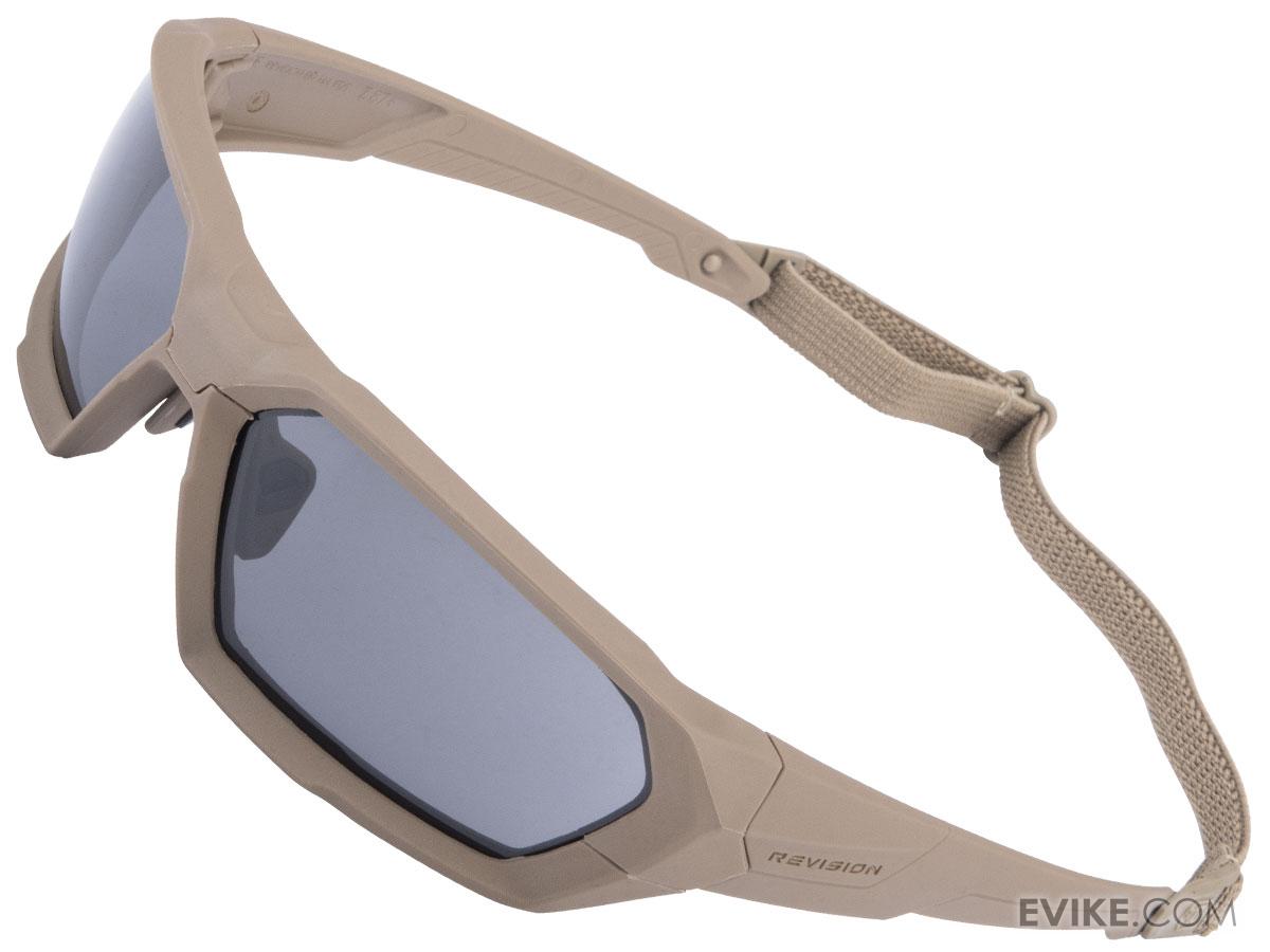 Revision ShadowStrike Ballistic Sunglasses Deluxe Kit (Color: Tan 499 Frame  / Yellow, Clear & Smoke Lens)